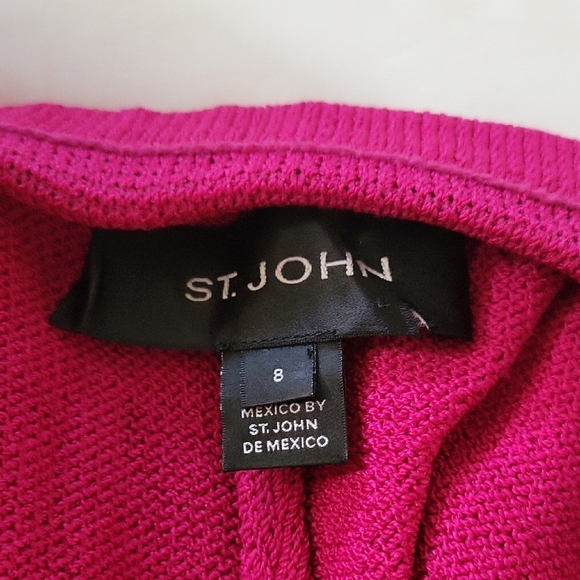 St. John Vibrant Pink Blazer & Matching Pants Suit - Picture 6 of 9